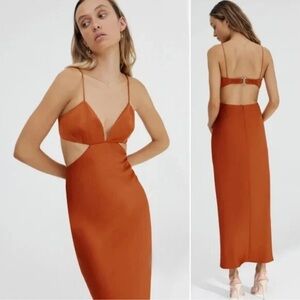 Significant Other Jacey Cutout Dress in Clay Anthropologie size US 10 NEW $248